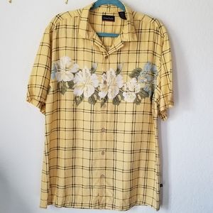 Men's Ocean Pacific Hibiscus Floral Button Down Shirt Medium
